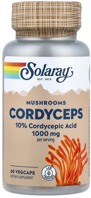 솔라레이 버섯 동충하초 1000mg 베지 캡슐 60정(캡슐 1정당 500mg), 1개, 60정 - 쿠팡