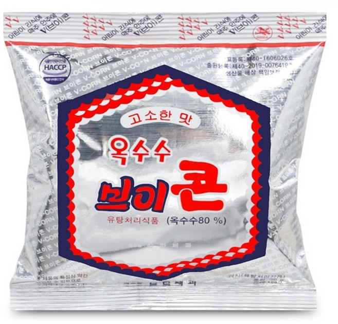 진한제과 옥수수 브이콘, 50g, 25개