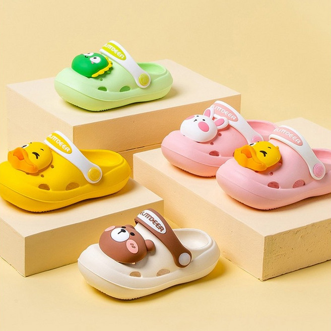 FOOI EVA 입체 애니멀 키즈 슬리퍼 어린이 여름 샌들 미끄럼방지 가벼운 물놀이 아동 슬리퍼