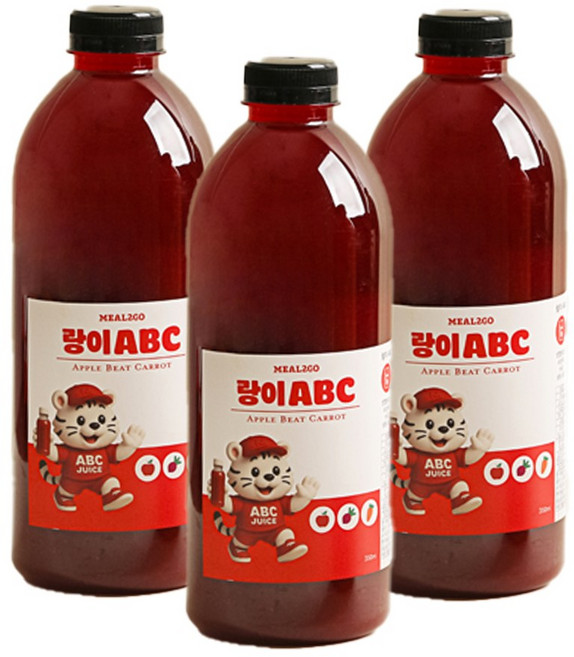 [밀투고] 랑이주스 클렌즈주스 ABC 대용량, 3개, 1L