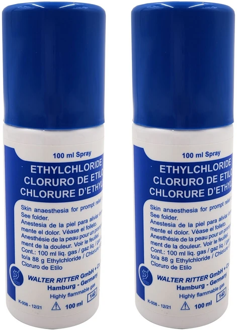 의료용저온기 냉각스프레이 에틸클로라이드 월터리터 100ml, 2개 - 쿠팡
