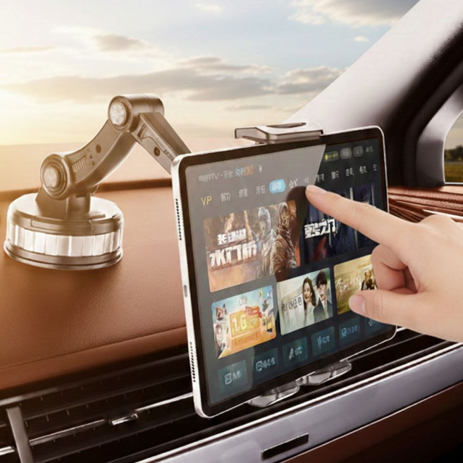 유또 차량용 스마트폰 태블릿 대시보드 거치대, 블랙, 1개