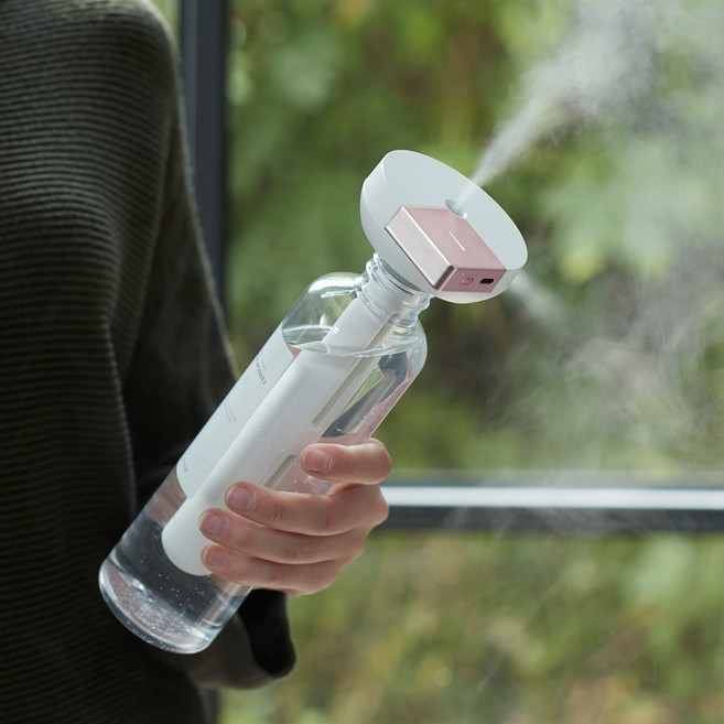 프롬비 워터캡슐2 무선 생수병 가습기, FA145, 핑크