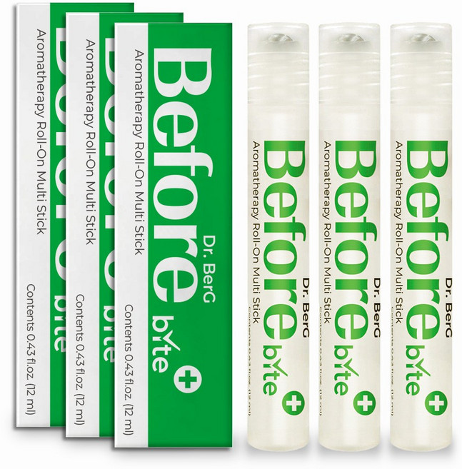 닥터버그 비포 바이트 아로마 롤온 스틱, 12ml, 3개