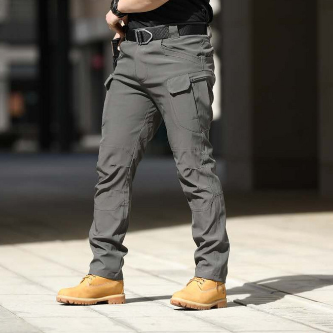 히트세븐 스판 전술바지 택티컬 일자 카고 작업복 카고 팬츠 빅사이즈 IX771, 그레이