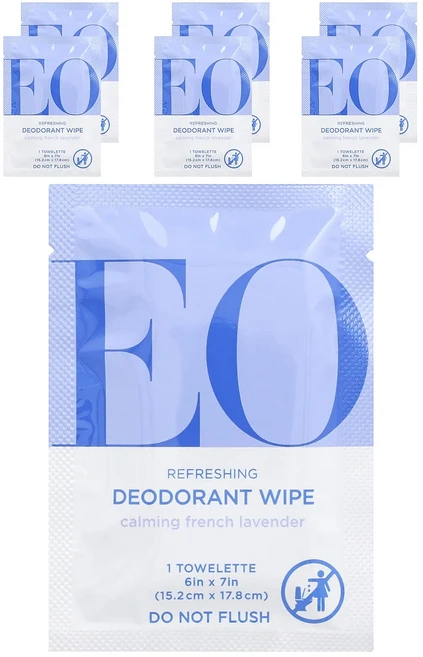 EO Products 상쾌한 데오드란트 티슈 카밍 프렌치 라벤더 낱장 티슈 6장, EOProducts상쾌한데오드란트티슈카밍프렌치라벤더낱장, 1개 - 쿠팡