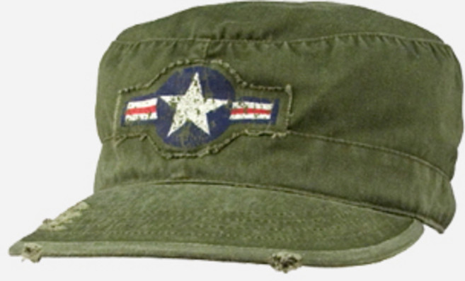 [로스코/국내배송] VINTAGE OLIVE AIR CORP FATIGUE CAP 군모