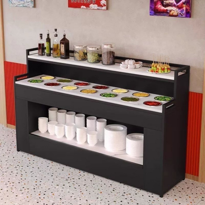 한식뷔페 소스 셀프바 쇼케이스 음식점 선반, 실용형 80x40x높이 110 8구 A, 기본 색상