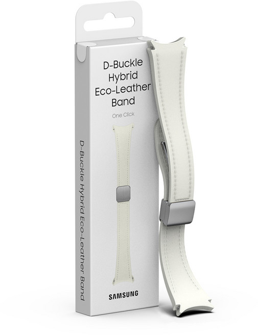삼성 갤럭시워치 디버클 하이브리드 레더 스트랩 가죽 밴드, 1개, 크림 S/M