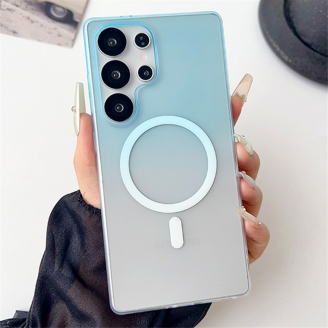 [수나르] 갤럭시S25 S25플러스 S25울트라 S25엣지 맥세이프 그라데이션 반투명 매트 슬림 하드 핸드폰 케이스