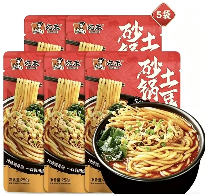완허 투도우펀 중국감자면 매콤한 맛, 5개, 252g - 쿠팡
