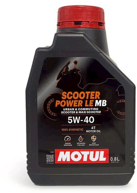 油工廠 MOTUL Scooter Power LE MB 5W40 800ml 全合成機車油 速克達專用引擎保護省油, 1個