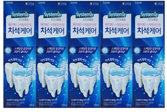 시스테마 치석플러스 잇몸케어 치약 120g 5개