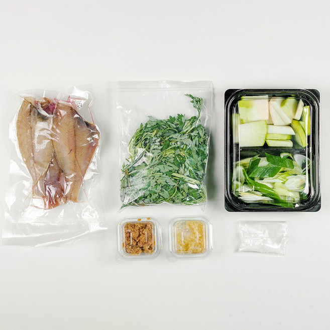 봄 제철 향긋한 도다리 쑥국 밀키트 손질 재료 세트, 1세트, 소 (총 630g내외)