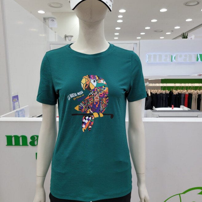마코 모다남양주 여성 아트윅 기능성 라운드티셔츠 MOW2TR9154_GN