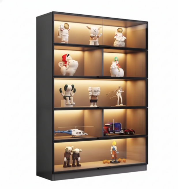 케어픽 프리미엄 강화유리 피규어 장식장 피규어 진열장 케이스 레고 장식장 보관함 전시장, 1개
