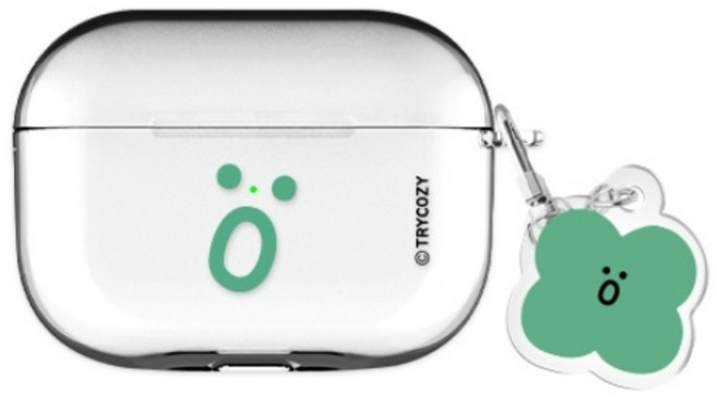 말랑말랑 베이직 에어팟프로2 클리어 케이스 +아크릴키링 세트, 집중이, AirPods Pro(2세대)
