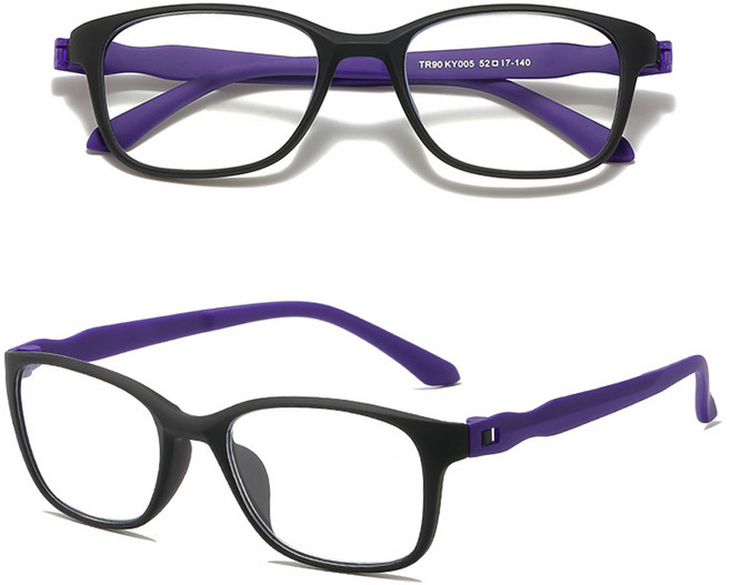 휴대용 고화질 초경량 불루라이트차단 TR90 안경테, 1개, TR90/퍼플