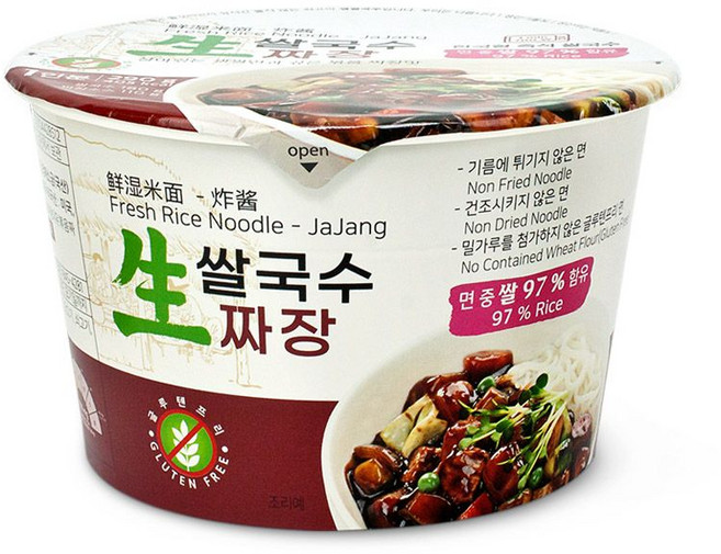 한국면가 생 쌀국수 짜장, 290g, 4개