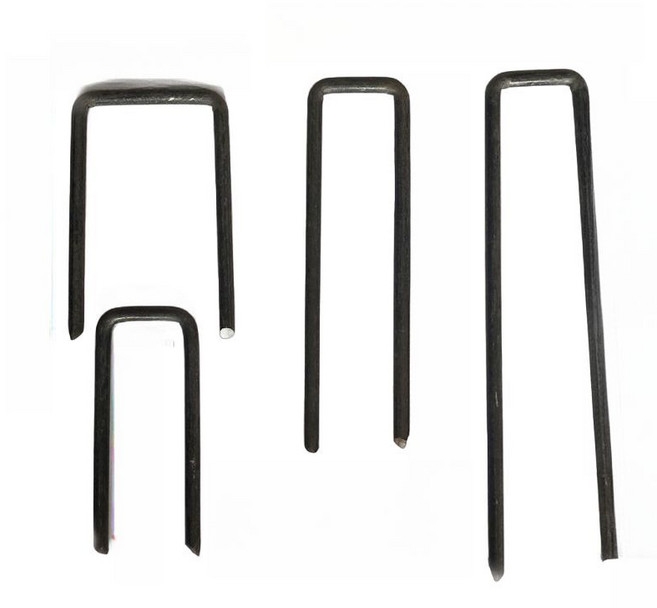 야자매트핀 바닥 고정핀 U자형 철근핀 100개 멀칭핀, D.높이25cm폭4cm두께6mm, 1개