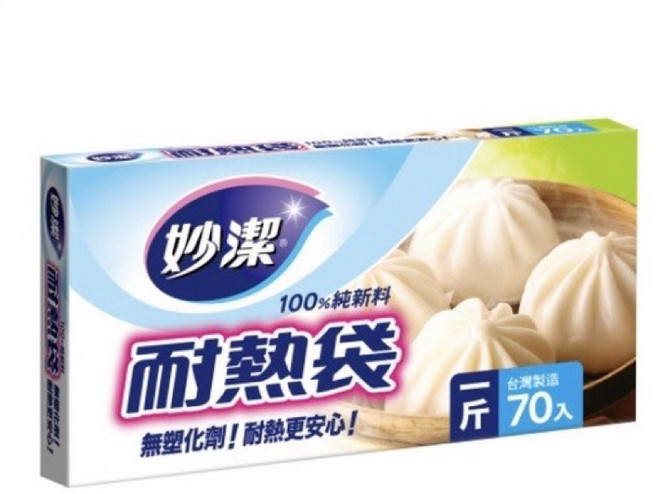 妙潔 耐熱袋系列 3款任選（一斤、半斤、六兩）, 1個, 一斤,耐熱袋, 大 (L), 70個裝