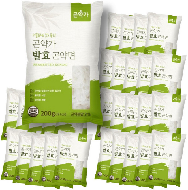 곤약가 발효곤약면 100g당 9kcal, 200g, 30개