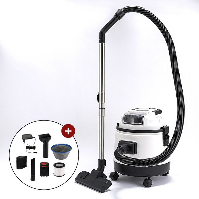 타이거킹 업소용 청소기 20L 건습식 스텐 강력흡입 산업용 사무실 TSVC-20WL, 무선 업소용청소기