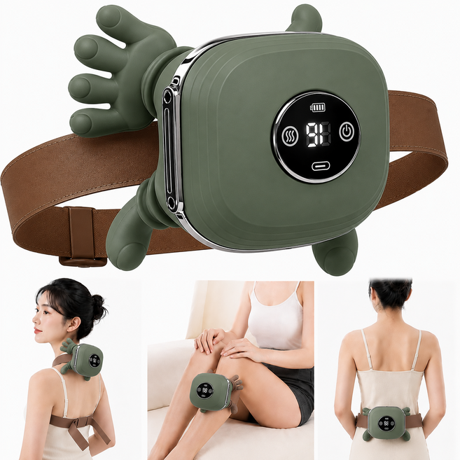 목어깨 마사지기 무선 마사지기 목어깨 안마기 가벼운, 녹색, AMY-K2