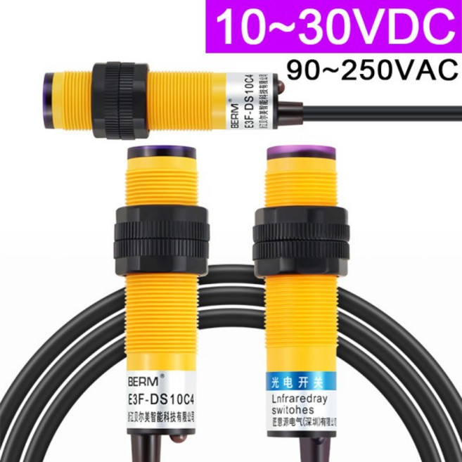 적외선 광전 확산 반사형 근접 센서 스위치 3선 10CM 노멀리 오픈 E3F-DS10C4 PNP, 06 E3F-DS10C4 NPN NO