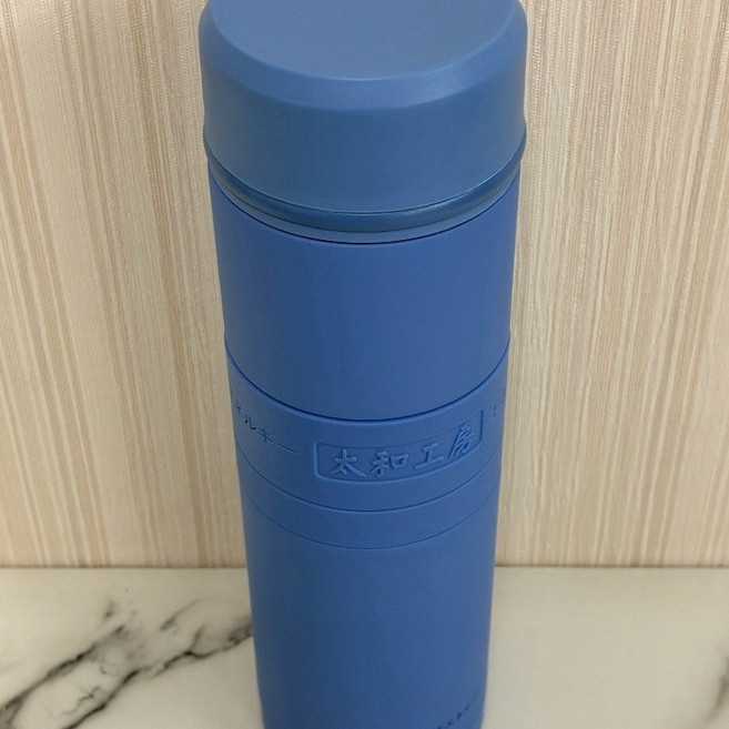 太和工房 旋轉蓋 SUS316 遠紅外線不鏽鋼保溫瓶 350ml / 450ml MAH-F系列, 冰川藍,450ml, 1個