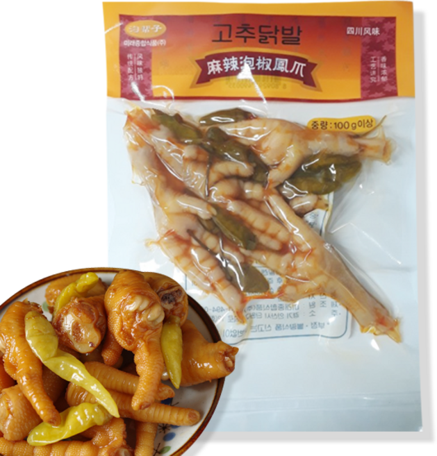 홍홍 중국식품 고방자 고추닭발 중국닭발, 120g, 1개