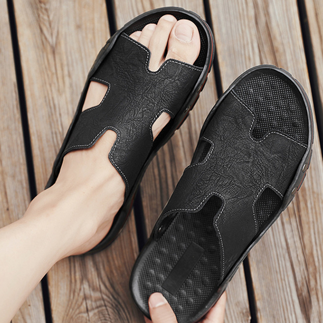 besteffie 남자슬리퍼 무지 미끄럼방지 발편한 펀칭 캐주얼 데일리록 패션 빅사이즈 남성슬리퍼 C58