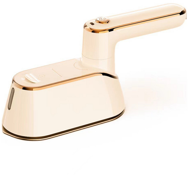 新款摺疊手持電熨斗跨境蒸汽掛燙機乾溼兩用熨燙機便攜小型蒸汽機, CS2344米白色掛燙機:美規插頭