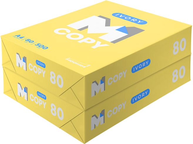 무림제지 M Copy 엠카피 Ivory 아이보리 미색 베이지 80g, 1000개, A4