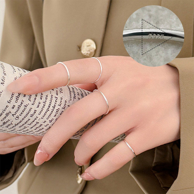 예스골드 심플 실버 은반지 925 실반지