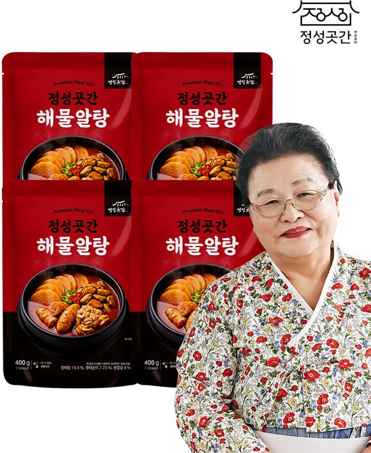 정성곳간 명인 강순의 해물알탕 400g 4팩, 없음, 4개