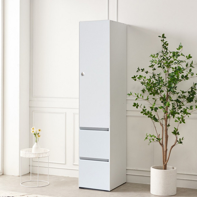 1800 깊이(420/570) A형 300 400 틈새장 옷장, A형 400_화이트