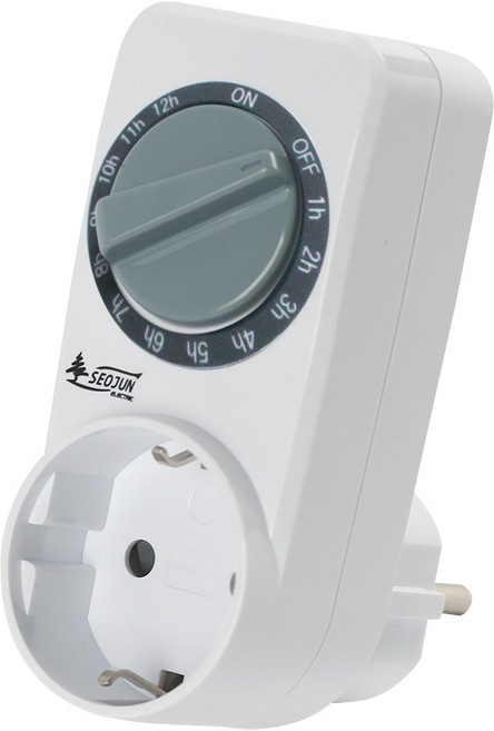 배터리 과충전방지 전동킥보드 전기자전거 스쿠터 SJP-D12H 12시간 선풍기식 일회성 타이머 콘센트, 1개