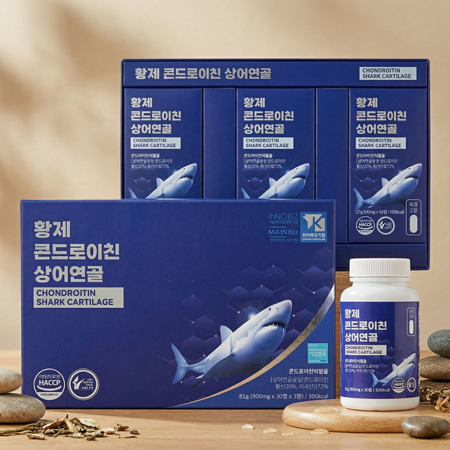 더존건강 황제 콘드로이친 상어연골 900mg x 30정 x 3병 1박스, 3개