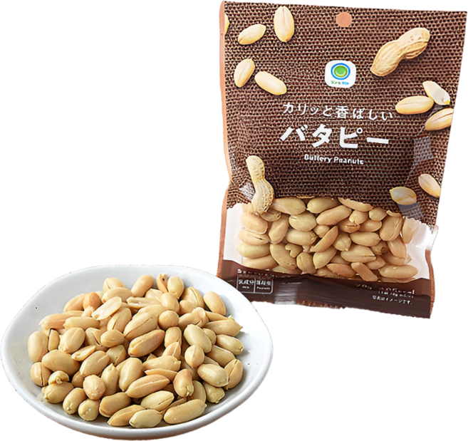 일본 패밀리마트 바삭하고 고소한 버터피 땅콩 원물간식 78g, 5개