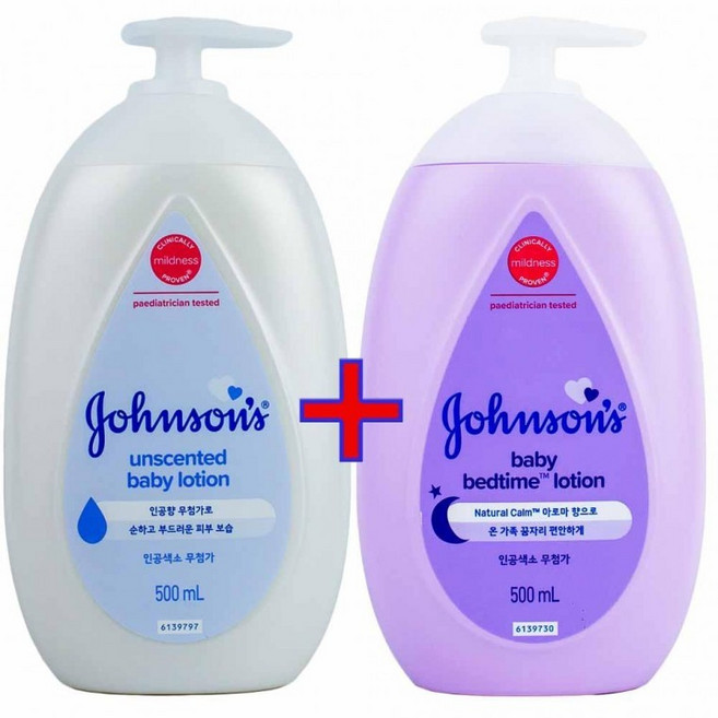 존슨즈베이비 화이트로션500ml+베드타임로션500ml, 1ml, 1개