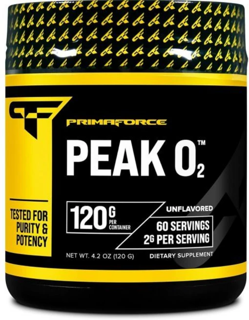 PrimaForce Peak O2 Workout Supplement 120 Grams - Proprietary Blend Non-GMO Vegan and Gluten Fr, 1개, 120g - 쿠팡
