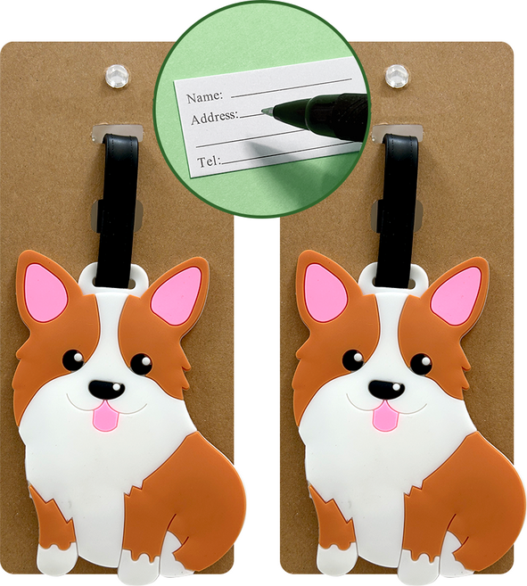 스톤베어 여행용 캐리어 네임택 2개 세트 고양이 강아지 컨셉