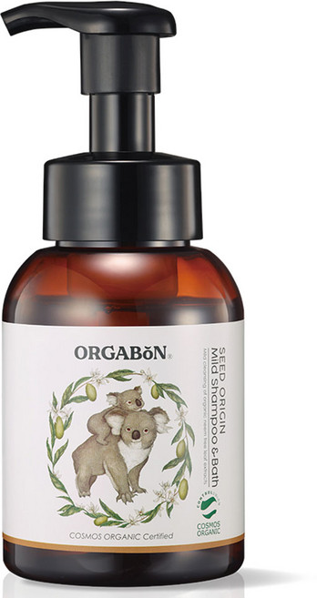 오가본 씨앗품은 유기농 순한 유아용 샴푸앤바쓰, 280ml, 1개