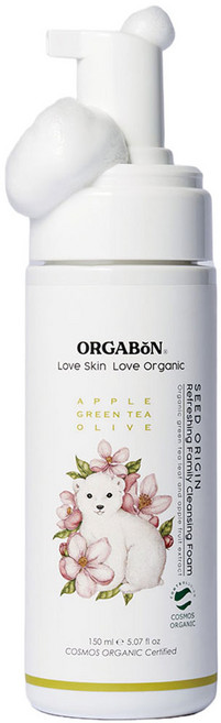 [오가본] 씨앗품은 말끔 패밀리/아기 클렌징폼 (코스모스), 1개, 150ml