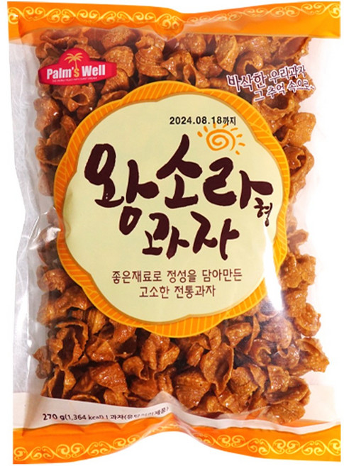[더주] 바삭바삭 왕소라형 과자 270g 4봉, 1세트, 1.08kg