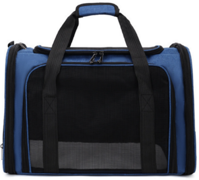 가려거든 강아지 고양이 간편외출 이동가방, 1개, 블루