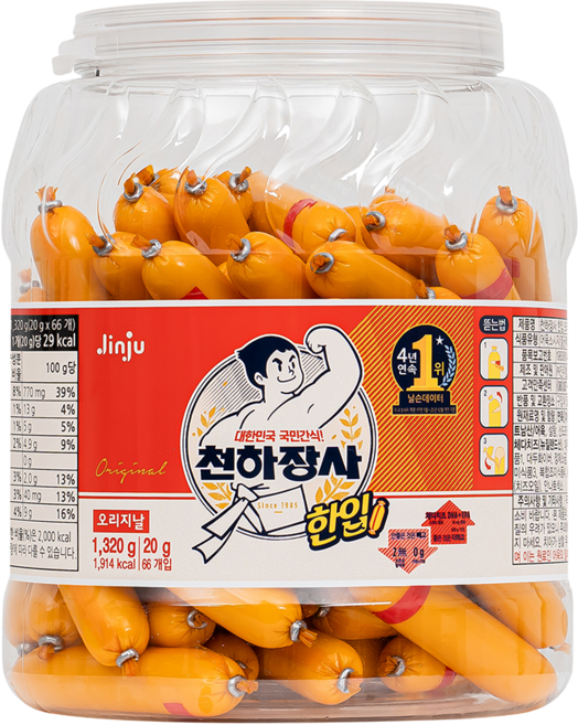 천하장사 한입 오리지날 소시지, 1.32kg, 1개