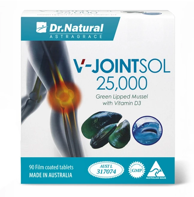 닥터내츄럴 V-Jointsol 조인트솔 25000 관절영양제 뉴질랜드초록홍합 +상어연골+비타민D3+MSM, 1개, 90정 - 쿠팡