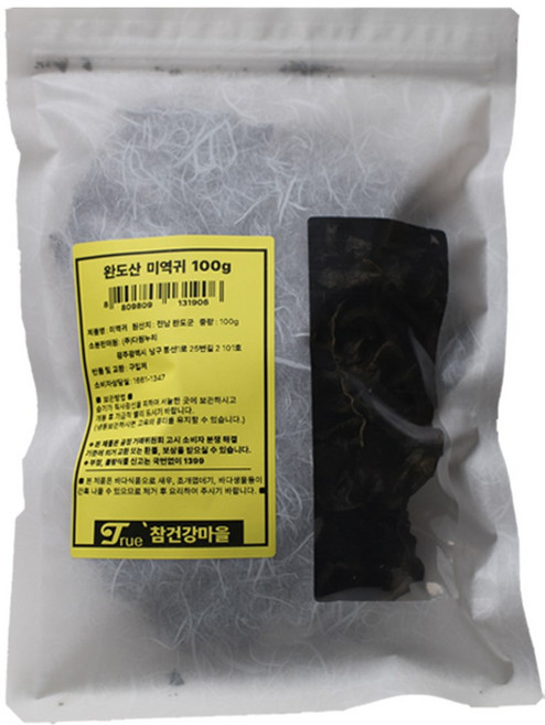 완도 미역귀 효능 후코이단 말린 미역귀 간식, 3개, 100g